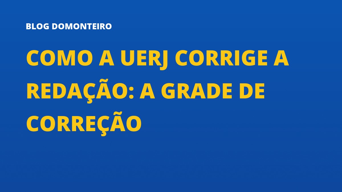 Capa do artigo: Como a UERJ Corrige a Redação: a grade de correção