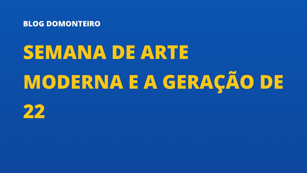 Capa do artigo: Semana de Arte Moderna e a Geração de 22